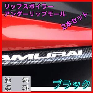 リップスポイラー アンダーリップモール Bumper General ２本set 2.5m カーボン調タイプ ビスincluded