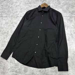 CC ■ 国内正規品 '高級感溢れる' BOSS HUGO BOSS ヒューゴボス 長袖 SLIM FIT ボタンシャツ 42 16.5 メンズ 紳士服 トップス 古着 BLACK