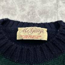 CC ■ スコットランド製 '希少 ビンテージ' McGregor マックレガー 長袖 WOOL ボーダー柄 ニット セーター 38 レディース 婦人服 トップス_画像5