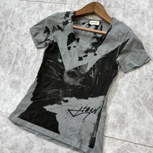 MM ＊ 良品 国内正規品 '人気モデル' DIESEL ディーゼル 半袖 総柄 プリント Uネック Tシャツ / カットソー M レディース トップス