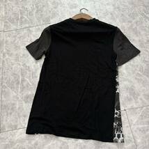 N ＊ 良品 イタリア製 国内正規品 '高級紳士服' LANVIN ランバン 半袖 総柄 Tシャツ / カットソー XS メンズ トップス _画像4