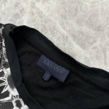 N ＊ 良品 イタリア製 国内正規品 '高級紳士服' LANVIN ランバン 半袖 総柄 Tシャツ / カットソー XS メンズ トップス _画像5