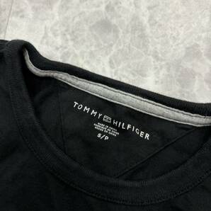 LL ＊ 17SS '人気モデル' TOMMY HILFIGER トミーヒルフィガー 半袖 ロゴ刺繍 Tシャツ / カットソー S メンズ トップス BLACK の画像5