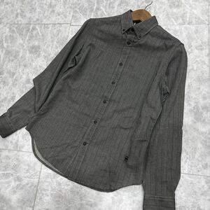 LL ＊ '洗練されたシルエット' G-STAR RAW ジースターロウ CORRECT NEW BTD SHIRT L/S 長袖 ストライプ柄 ボタンダウン シャツ M メンズ