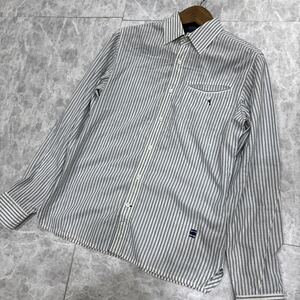 LL ＊ 着心地抜群 '洗練されたシルエット' G-STAR RAW ジースターロウ CORRECT POCKET SHIRT L/S 長袖 ストライプ柄 ボタンシャツ M メンズ