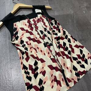 K ☆良品/ 高級ラグジュアリー服 '国内正規品' MARNI マルニ 総柄 ノースリーブ キャミソール タンクトップ size:38 レディース トップスの画像5