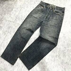 K ☆ 人気モデル!! '古着ビンテージ' DIESEL INDUSTRY ディーゼル COTTON100% ストレート デニムパンツ ジーンズ size:32 メンズ ボトムス