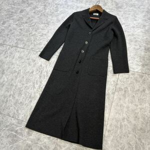 I ■ 良品 '洗礼されたデザイン' Yukiko Hanai ユキコハナイ 長袖 WOOL ニット ロングカーディガン 羽織り 9A レディース 婦人服 トップス