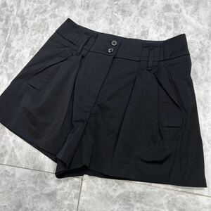 B ■ 美品 / 日本製 '洗礼されたデザイン' Sov. ソブ 高品質 ショート / ミニ パンツ size38 履き心地抜群 レディース 婦人服 ボトムス 黒