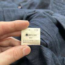 VV ■ 洗礼されたデザイン '高級感溢れる' 伊太利屋 イタリヤ GK ラインストーン装飾 LINEN ニット 切り替え シワ加工 ジャケット 9A2 古着_画像7