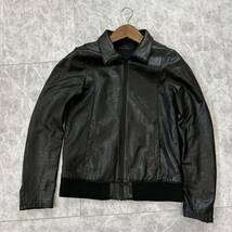 QQ ＊ 日本製 極上LEATHER使用 '漢の逸品' shama シャマ 本革 牛革 シングルライダース / レザー ジャケット 42 メンズ 紳士服 アウター _画像2