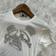 VV ■ 国内正規品 '高級感溢れる' EMPORIO ARMANI エンポリオアルマーニ 半袖 スパンコール装飾 Tシャツ / カットソー 42 トップス 古着 _画像2