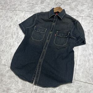 D ■ 良品 03年製 '人気モデル' LEVI'S リーバイス RED TAB 62503-50 半袖 デニム シャツ sizeM 着心地抜群 メンズ 紳士服 トップス 古着 