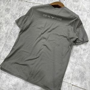 W ＊ '希少 80's ビンテージ' EMPORIO ARMANI エンポリオアルマーニ 半袖 バックロゴ プリント Tシャツ / カットソー L メンズ トップス