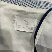 X ■ 日本製 '洗礼されたデザイン' EL MIDAS エルミダ STRETCH素材 1釦 テーラードジャケット size40 レディース 婦人服 アウター 古着 _画像7