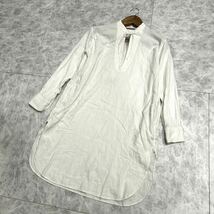 X ■ 日本製 '洗礼されたデザイン' umii908 ウミキューゼロハチ 45R 長袖 シャツ ワンピース size0 レディース 婦人服 トップス 古着 _画像1