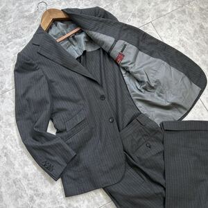 N ■ 日本製 '極上 Ermenegildo Zegna / ゼニア社製' Ring jacket リングジャケット WOOL ストライプ柄 スーツ 上下 セットアップ 紳士服 