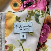 Z ▼ 洗練されたデザイン!! '着心地抜群' Paul Smith Women ポールスミス 花柄 総柄 ノースリーブ チュニック ワンピース size:40 婦人服_画像7