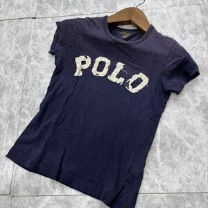 WW * б/у одежда внутренний стандартный товар ' популярный дизайн ' POLO RALPH LAUREN Polo Ralph Lauren короткий рукав Logo вышивка футболка / cut and sewn S женский tops 