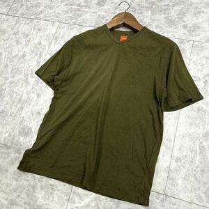 NN ■ 古着 '着心地抜群' BOSS HUGO BOSS ヒューゴボス 半袖 COTTON Vネック Tシャツ / カットソー M メンズ 高級紳士服 トップス khaki