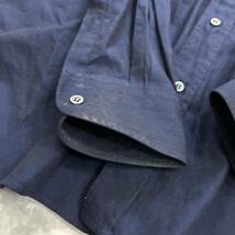 YY ■ 古着 '高級感溢れる' ARMANI COLLEZIONI アルマーニ コレッツォーニ 長袖 COTTON ボタンシャツ size41/16 紳士服 トップス NAVY _画像7