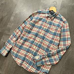 NN☆ 人気モデル!! '都会のカジュアルウェア' J.CREW ジェイクルー SLIM FLANNEL 長袖 チェック柄 ネルシャツ size:M メンズ トップス 古着