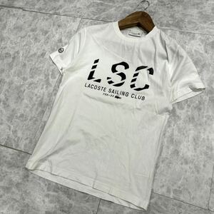 L ■ 人気モデル '洗礼されたデザイン' LACOSTE ラコステ 半袖 COTTON ロゴ入り Tシャツ / カットソー size2 メンズ 紳士服 トップス 古着 