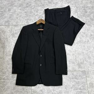 WW■ イタリア製 '高級感溢れる' Giorgio Armani ジョルジオアルマーニ WOOL×SILK混 スーツ 上下 セットアップ 46 紳士服 2点セット 古着