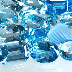 (天然ブルートパーズ17点おまとめ200ct)m ルース 裸石 ジュエリー ブルートパーズ jewelry blue topaz i①の画像1