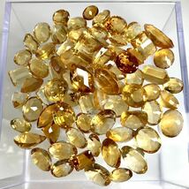 (天然シトリンおまとめ 300ct)m ルース 裸石 宝石 ジュエリー jewelry citrine 黄水晶 クォーツ i_画像3