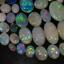 遊色効果!!(天然オパールおまとめ)m 100ct ルース 裸石 宝石 ジュエリー jewelry opal 遊色 water fire white i①_画像1