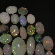 遊色効果!!(天然オパールおまとめ)m 100ct ルース 裸石 宝石 ジュエリー jewelry opal 遊色 water fire white i①_画像3