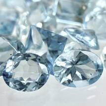 〔天然アクアマリンおまとめ 50ct〕m ルース 裸石 宝石 ジュエリー jewelry aquamarine ベリル _画像1