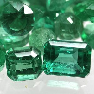 大量!!〔天然エメラルドおまとめ50ct〕m ルース 裸石 宝石 ジュエリー jewelry emerald beryl ベリル 緑玉 DI0 ②