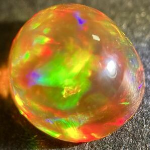 遊色効果!!〔天然ファイアオパール1.053ct〕m 約7.43×6.85mm ルース 裸石 宝石 ジュエリー jewelry opal の画像2