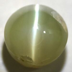 (天然クリソベリルキャッツアイ1.432ct)m 約5.4×5.5mm ルース 裸石 宝石 ジュエリー chrysoberyl cats eye i