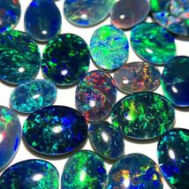 大量!!(ダブレットオパールおまとめ100ct)M ルース 裸石 宝石 ジュエリー jewelry opal モザイク mosaic 遊色 k_画像3