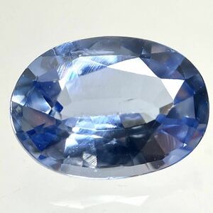 (天然サファイア0.906ct)m 約6.9×5.0mm ルース 裸石 宝石 ジュエリー sapphire corundum コランダム ソーティング付き 