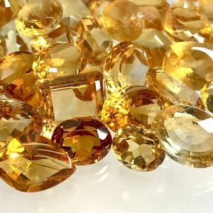 (天然シトリンおまとめ 300ct)m ルース 裸石 宝石 ジュエリー jewelry citrine 黄水晶 クォーツ i