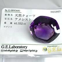 大粒!!(天然アメシスト 61.532ct)m 約28.0×24.6mm ルース 裸石 宝石 ジュエリー クォーツ 紫水晶 amethyst i_画像3