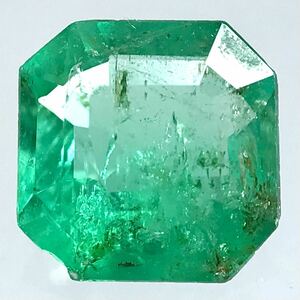 (天然エメラルド0.480ct)m 約5.4×5.3mmソーティング付 ルース 裸石 宝石 ジュエリーjewerly emerald i