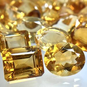 (天然シトリンおまとめ 300ct)m ルース 裸石 宝石 ジュエリー jewelry citrine 黄水晶 クォーツ K