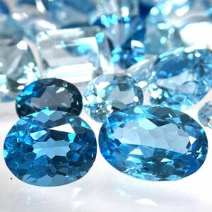 (天然ブルートパーズおまとめ200ct)m ルース 裸石 ジュエリー ブルートパーズ jewelry blue topaz K①