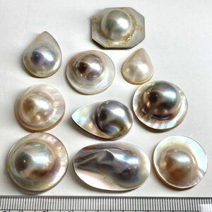  deformation!!(mabe pearl 10 point . summarize )m 50g/250ct pearl pearl half jpy pearl jewelry jewelry unset jewel gem K