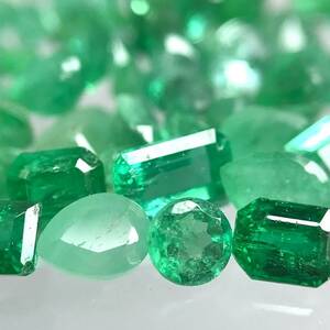 (天然エメラルドおまとめ50ct)j ルース 裸石 宝石 ジュエリー jewelry emerald beryl ベリル 緑玉 i②