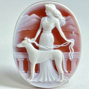 ( Stone камея 45.0ct)j примерно 44.8×39.8mm. женщина CAMEO stone разрозненный античный автор предмет брошь k