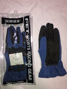 *FET 3D light weight racing glove BU/BK S size FT3DLW50 new goods unused efi- tea 