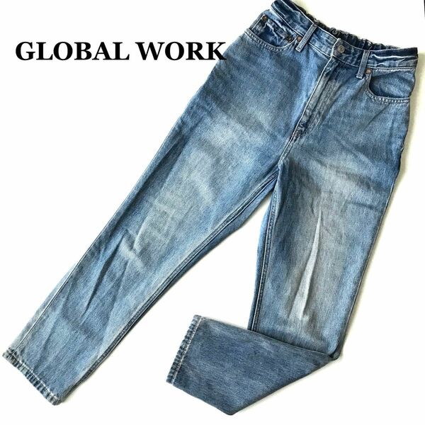 GLOBAL WORKグローバルワーク♪デニムパンツ らくらくデニム ナチュラル