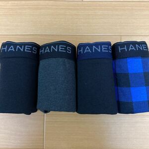 L ⑤ヘインズ Hanes ボクサーパンツ ボクサーブリーフ4枚 前開き メンズ 紳士 アンダーウェア インナー 肌着 下着 男子 中学生 高校生