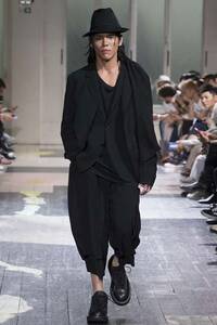 Yohjiyamamoto pour homme18ss двойные брюки yoji yamamoto pool homme y'sformengroundy gava court